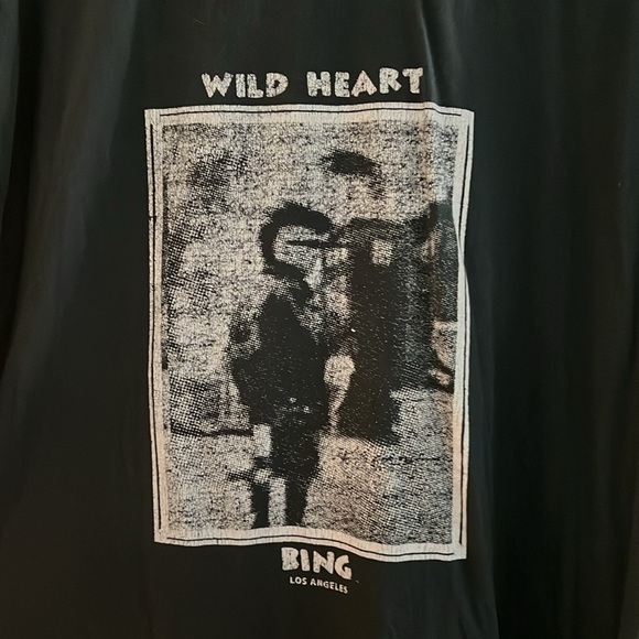 Anine Bing Black Graphic T-Shirt Dress - Picture 4 of 5